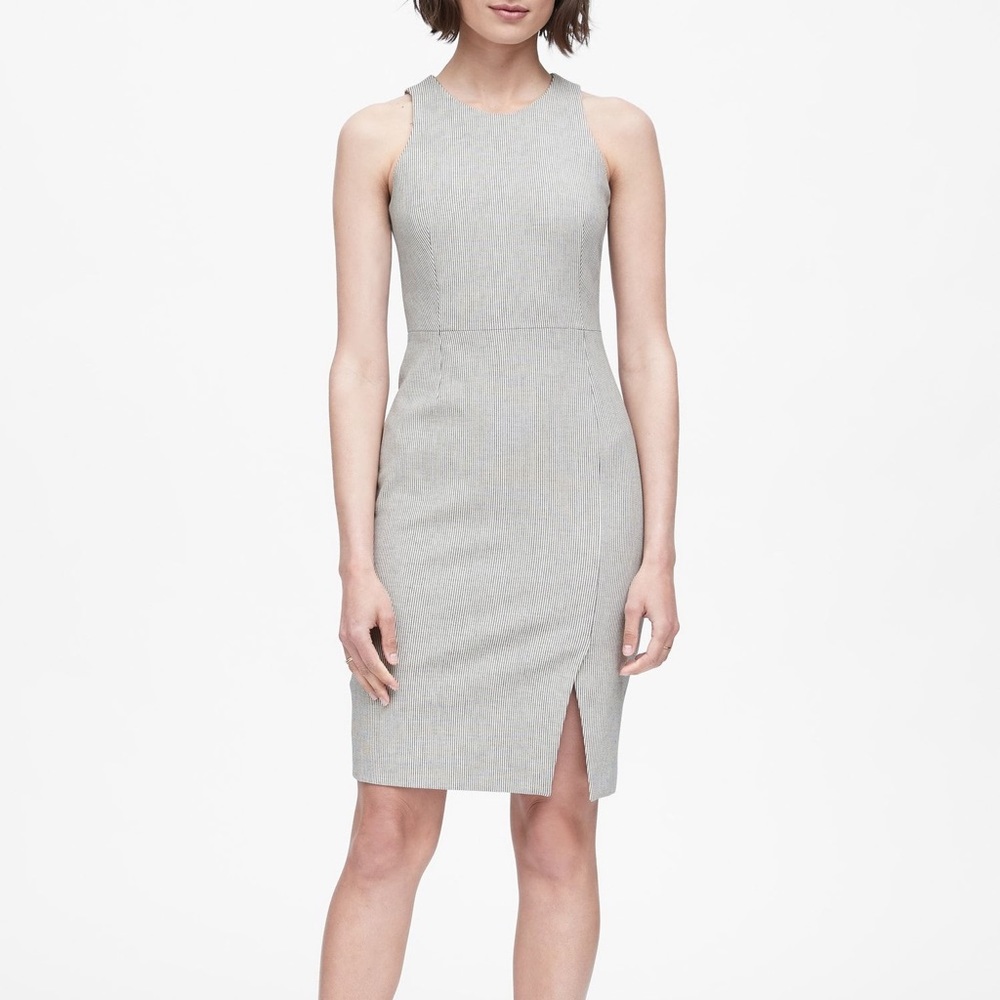 Banana Republic's Plaid Racer-Neck Sheath Dress